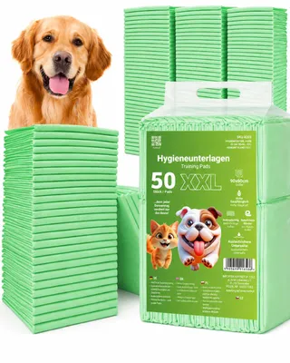 Produktbild von Hunde Saugunterlagen Welpenunterlagen 50 Stück XXL 60x90 cm Grün, KI-generiertes Bild