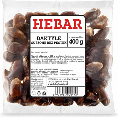 Zdjęcie produktu dla Daktyle suszone 400 G - bez pestek - Bez dodatku cukru - Bez konserwantów - Orient-Küche