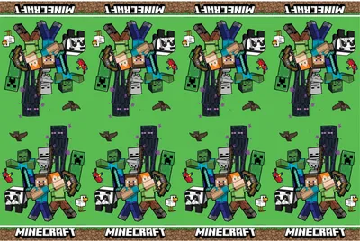 Produktbild von Tischdecke * Minecraft * als Deko für Kindergeburtstag und Mottoparty | Größe: 120x180cm, abwischbar, wiederverwendbar | Kinder Geburtstag Party Superheld Kinderheld