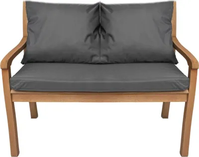 Immagine prodotto di Cuscini per panchina da giardino Grigio scuro, Seduta 120x60x7 + schienale 2x 56x50cm | Cuscini per altalena da giardino | Cuscini per divano da giardino per 2 persone