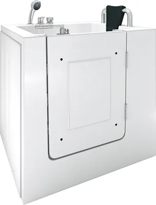 Produktbild von Sitzwanne Whirlpool Badewanne mit Tür S02WP-C-R 100x78cm
