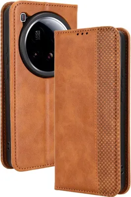 Produktbild von Xiaomi 15 Ultra Hülle - Coverup Vintage Style Klapphülle - Braun