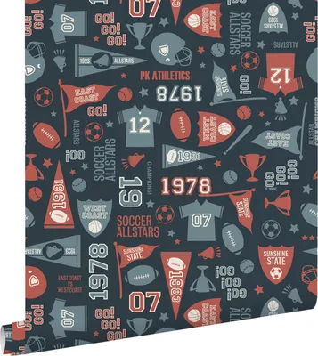 Produktbild von ESTAhome Tapete Sportthema Blau und Rot 50 x 900 cm