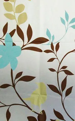 Zdjęcie produktu dla Zasłona prysznicowa 180x180cm, winylowa, kwiatowa (ZV012)