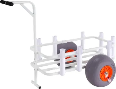 Image de Chariot de pêche avec roues ballon – Chariot de pêche pour la plage et le sable – Aluminium – Charge maximale 136 kg – Pliable