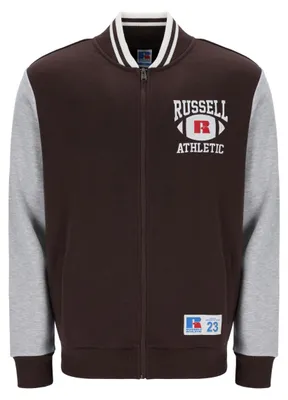 Productafbeelding van Russell Athletic E36352-SN-562 TY-FLEECE BOMBER JACKET. Jas voor heren, kleur: SEAL BROWN