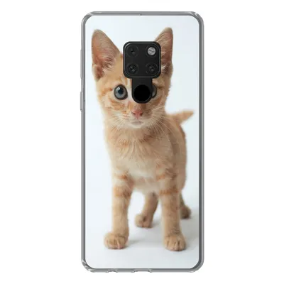 Produktbild von MuchoWow® Handyhülle Schutzhülle Hülle für Huawei P40 Lite Katze - Rot - Kätzchen - Mädchen - Kinder - Jungen - Kind Silikon Softcase Handy Hülle - Handy