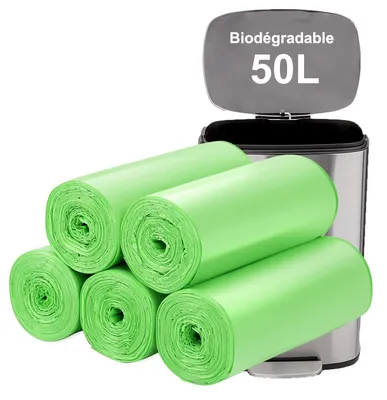 Immagine prodotto di Solidchoice - Sacchetti per rifiuti biodegradabili, capacità 50 litri, confezione da 50