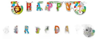 Obrázek produktu pro Nápis Happy Birthday ZOO