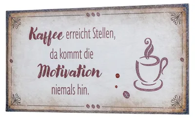 Produktbild von Wanddekoration mit Kaffeemotiv, 40x20 cm