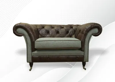 Produktbild von Chesterfield Ohrensessel Sessel 1 Sitzer Sofa Couch Polster Couchen Textil Leder