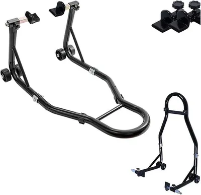 Produktbild von Motorrad Ständer,Robuste Motorrad-Hinterradheber,universeller Motorradständer,Stahl-Hinterradständer,Tragfähigkeit bis zu 500 kg,hohe Stabilität,geeignet für Wartungs- und Montagearbeiten