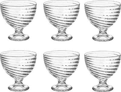Produktbild von EISBECHER 6er SET Dessertschale Dessertglas Dessertbecher Eis Glas 300 ml