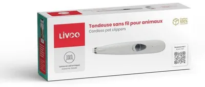 Zdjęcie produktu dla Maszynka do strzyżenia zwierząt LIVOO PET104 - ostrze ceramiczne, 2 prędkości, dioda LED