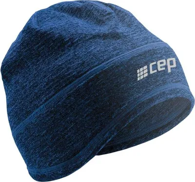 Produktbild von CEP W0MBR Winter Run Beanie Dark Blue Melange UNI Laufmütze