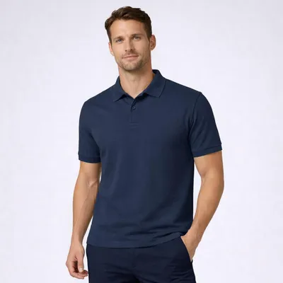 Produktbild von Herren Poloshirt navy Gr. M : M : navy : 100% Baumwolle