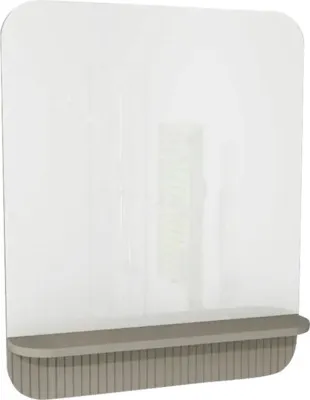 Obrázek produktu pro Zrcadlo do koupelny Devo Gloria 2.0 s šednou matnou poličkou 70 x 86 cm GL2-LUPL70-2-F111