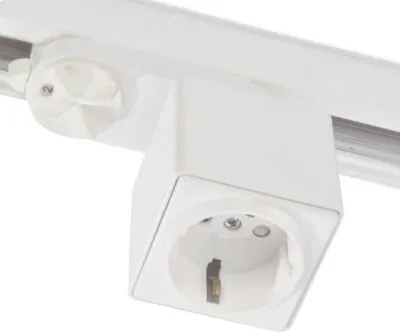 Produktbild von ISOLED 3-Phasen Adapter mit Schutzkontaktstecker, weiß, inkl. 6A Sicherung