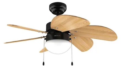 Produktbild von Cecotec EnergySilence Aero 360 Black&Wood, Haushalts-Lamellenlüfter, Schwarz, Holz, Zimmerdecke, 15 m², 92 cm, AC