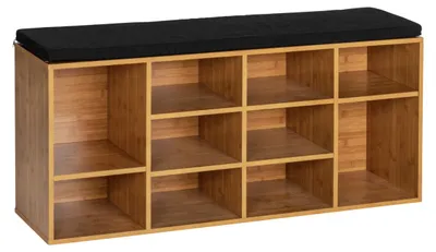 Produktbild von WENKO Schuh Bank LOFT Sitz Fläche Schuhe Regal Aufbewahrung Fach Flur Garderoben