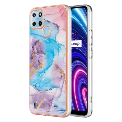 Obrázek produktu pro Pouzdro pro OPPO Realme C21Y, vzorované TPU silikonové nárazuvzdorné bumper pouzdro modré