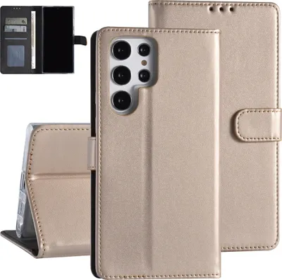 Immagine prodotto di Custodia Samsung Galaxy S22 Ultra Book - Portacarte - Chiusura magnetica - Oro