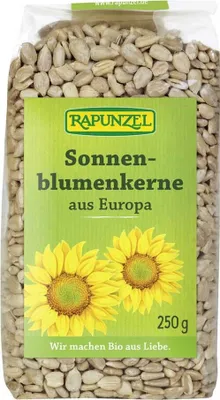 Obrázok produktu pre Rapunzel 194009, Slnečnicové semienka, 250 g, 609 kcal, 2523 kJ, 26,5 g, 5,4 g