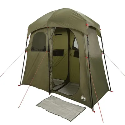 Image de vidaXL Tente de douche 2 personnes vert olive étanche