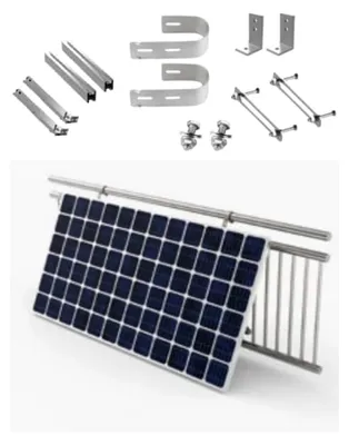 Produktbild von Halterung Aufständerung Gitterbalkon für Solarmodule, Solarpanels, Balkonkraftwerke