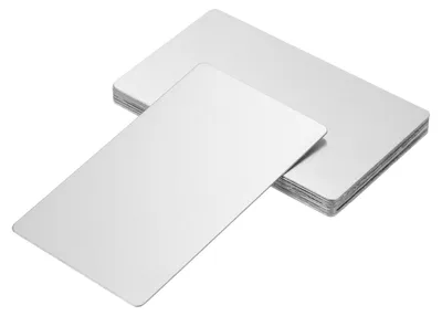 Image de 12 cartes de visite en métal – pour projets de gravure laser DIY