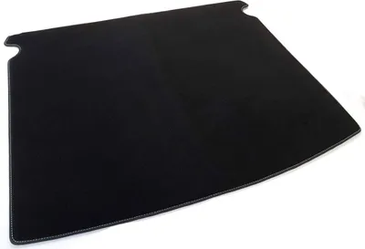 Produktbild von Kofferraummatte für VW Caddy Kombi (ab 2004) passend Premium Velours Kofferraum Matte Schutzmatte, Ziernaht Silber