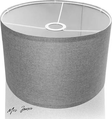 Immagine prodotto di Lampada da soffitto realizzata a mano in materiali naturali con rivestimento in lino grigio, 30 x 20 x 20 cm, lampada da terra artigianale.