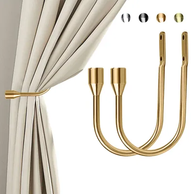 Gardinengreifer U-Stil Metall 2er-Pack Roségold 155x95 mm