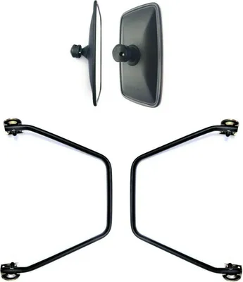 Produktbild von 2x Außenspiegel Seitenspiegel Bagger 280x155 mm Spiegelarm Halterung Spiegelhalter SET