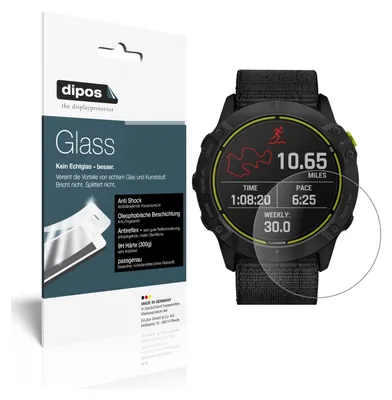 Obrázok produktu pre 2x ochranná fólia pre Garmin Enduro Smartwatch matná - proti nárazom 9H fólia dipos Glass plastové sklo