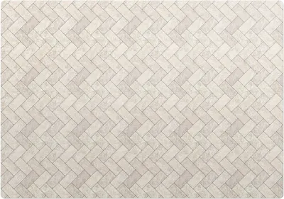 Produktbild von Fischgrät-Fliesenmuster – Bodenschutzmatte – Stuhlunterlage 100x70 cm – Rutschfest – Hartbodenmatte