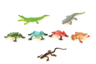 Immagine prodotto di Terra - Rettili in scatola Figure di animali - 60 pezzi
