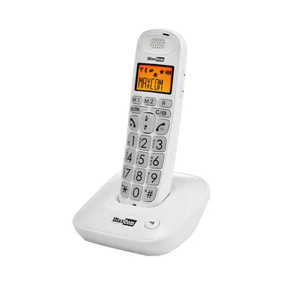 Imagen del producto de MaxCom MC6800 BB, teléfono DECT, auricular inalámbrico, función de conferencia, 20 tonos de llamada, identificador de llamadas, color blanco