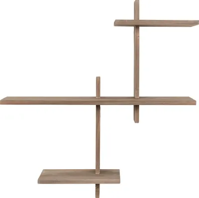 Obrázek produktu pro Wandregal >Gavi< in Hellbraun, Massivholz - 55x60x15cm (BxHxT)