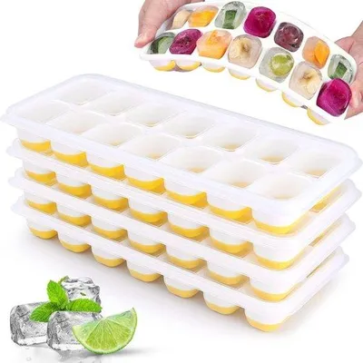Produktbild von Eisformen 4er Pack silikon BPA frei stapelbar 22x9cm