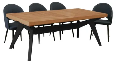 Produktbild von Masseno Ausziehbar Esstisch VERSO 200 - 300 cm x 100 cm Rechteckig Tisch für Wohnzimmer, Küche, Eichefarben