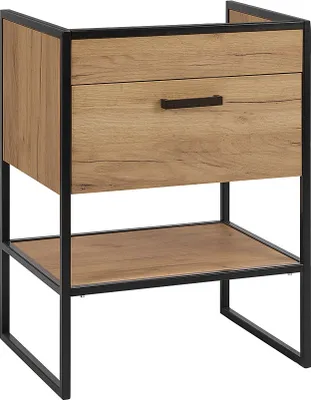 Produktbild von Waschbeckenunterschrank in Industrial-Design MANHATTAN-56 in Gold Craft Oak/schwarz B/H/T ca. 60/82,3/46cm