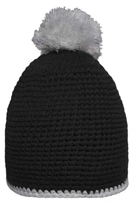 Image de Myrtle Beach - Casquette à pompon LT1368 (taille unique) (noir/gris clair)