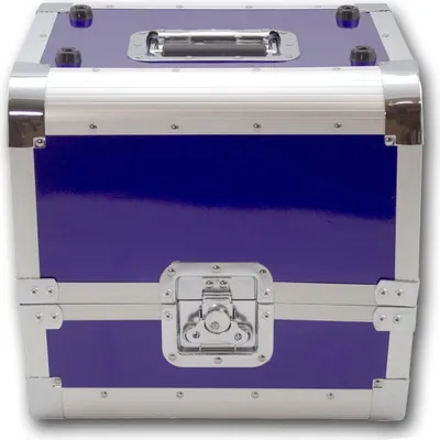 LP Plattencase PRO blau 50:50 Split, 80LPs | DJ Plattenkoffer für 80 Schallplatten
