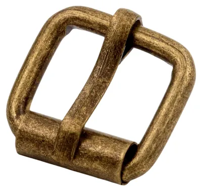 Gürtelschnalle aus Metall, Bronze, 6 Stück, 1,5" x 1"