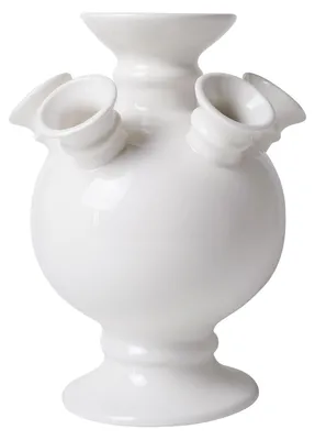Immagine prodotto di Heinen Delfts Blauw – Vaso per tulipani con base - bianco - 22 cm