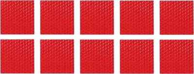 Produktbild von 10 reflektierende Aufkleber, rechteckig, universell für Autos, aus PET, rot