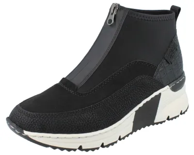 Productafbeelding van Rieker dames sneaker, model high, zwart, maat 39 EU