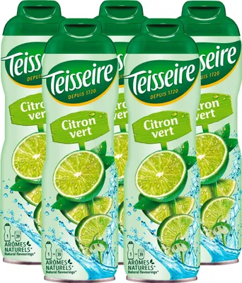 Produktbild von Teisseire Getränke-Sirup Lime/Limette 600ml - Intensiv im Geschmack (5er Pack)