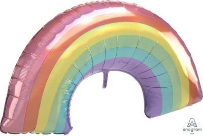 Obrázok produktu pre Amscan 4121101 - Folienballon Regenbogen, großer Luftballon, Helium, Rainbow, Dekoration, Geschenk, Mottoparty, Geburtstag